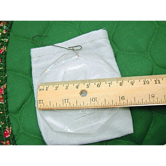 Vintage Etched Acrylic Christmas Ornament Deer Life Holiday Treasures Collector - Picture 7 of 8